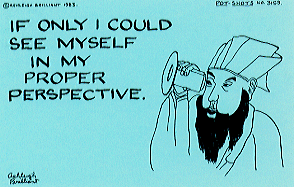 card number: 3159 text: If only I could see myself in my proper perspective.